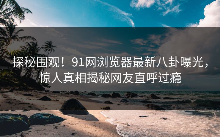 探秘围观！91网浏览器最新八卦曝光，惊人真相揭秘网友直呼过瘾