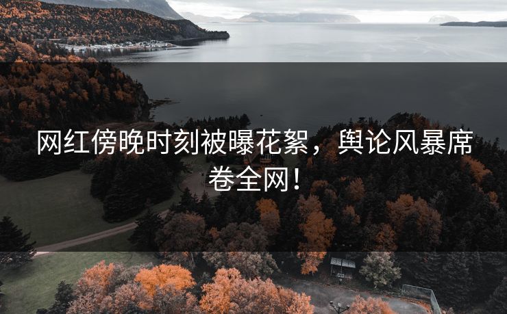 网红傍晚时刻被曝花絮，舆论风暴席卷全网！