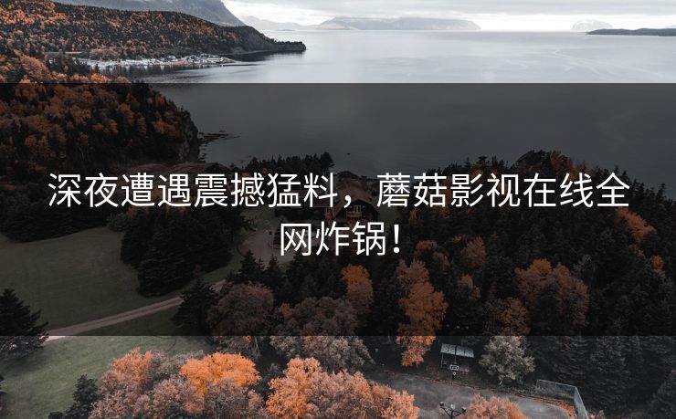 深夜遭遇震撼猛料，蘑菇影视在线全网炸锅！